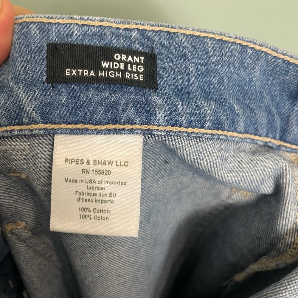 Veronica Beard Jeans Grant Wide Leg Extra High Rise Blue Women Sz 29 Loose - Picture 9 of 11